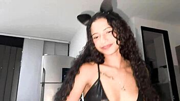 Pecorina bends over for monster cock blowjob and doggystyle