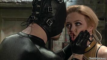 Gimp dominates busty MILF femdom with intense fucking.