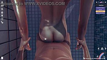 Taking a Relaxing Shower in This 3D Cartoon Game