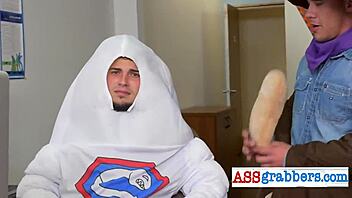 interracial gay bangers drilling cock bareback 😏