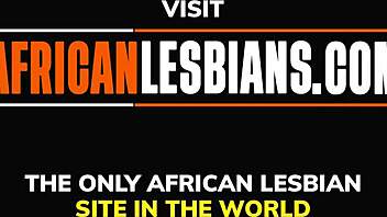 African Lesbian Girlfriends Share Hot Kisses and Pussy Play