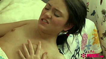 This shaved teen 18+ gets a creampie in high definition amateur video.