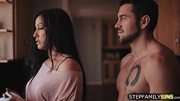 Wow! Brunette Stepmom Sucks Stepson with Wild Desire!
