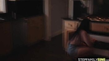 Wow! Brunette Stepmom Sucks Stepson with Wild Desire!