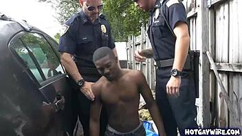 Two police officers take advantage of black guy?