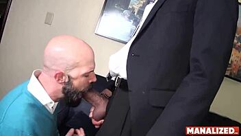 Manalized Stud Mickey Carpathio Fucks His Boss Roughly, Feeling The Intense Pleasure In This Interracial Encounter.
