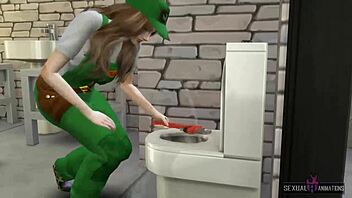Plumber Fucks Clients With Lesbian Sex In Animations