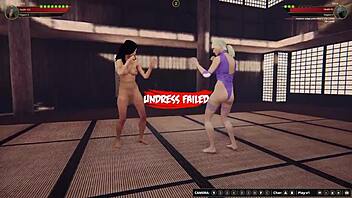 Terra and Aurora's hot facesitting and tribbing scene in NF3D game