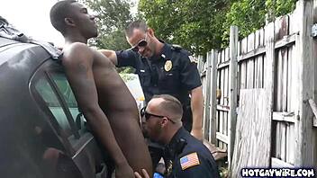 Two police officers take advantage of black guy?