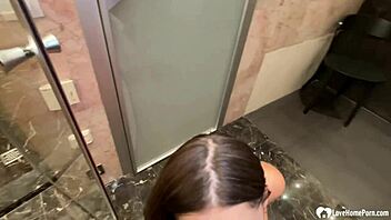 brunette cutie lets me fuck her face hard