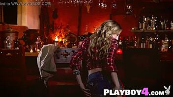 I'm Scarlett Sage posing on the bar after striptease