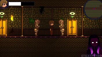 in drain mansion, the succubus dominates the hell out of me in this hentai sex game, part 3, it's so intense!