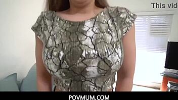 blue eyed stepmom needs cash, pops out pussy for stepson!