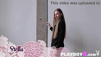 blonde miky muse stuns with gorgeous playboy posing