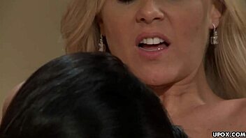 horny lesbian milfs julia ann and raylene love tasting each other's hot pussies