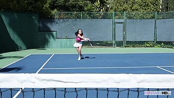 My Skinny Body Surprised Tennis Coach With Smooth Pussy And Tight Riding