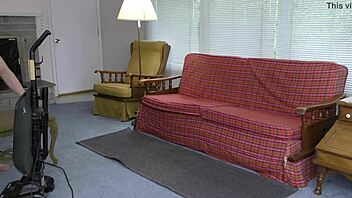 Horny Gay Nudist Cleaning Naked