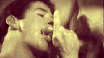 Hairy beaver and antique pussy in vintage blowjob video