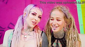 Anal Queen Anuskatzz Rides Big Dick with Tattooed Slut! Wow! 😍