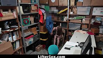 Suspect punished with big cock in office