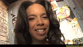 Gloryhole scene with an amazing hot interracial blowjob. Pure thrill!