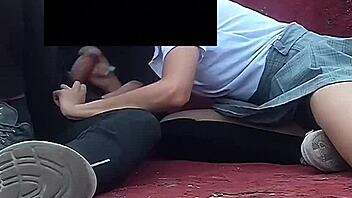 public sex at school with horny mexican student caught on camera