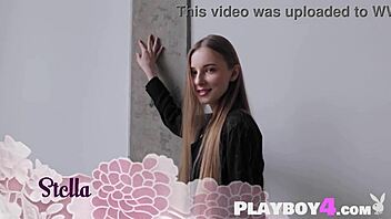 blonde miky muse stuns with gorgeous playboy posing