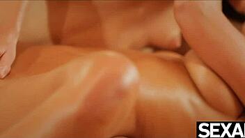 Close up and personal lesbian massage with a happy ending