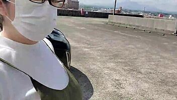 frustrated married lady spreads legs for outdoor masturbation