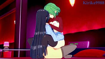 hikage and ikaruga intense lesbian play and futanari sex - senran kagura hentai 😉