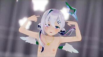 Amane Kanata Hentai Hololive Undress Sex Dance MMD 3D Dark Green Star