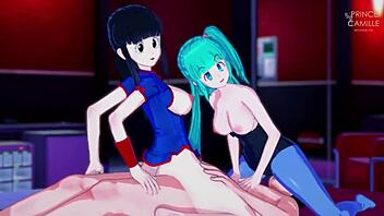 Bulma And Chichi Engage In Threesome With Monster Cock