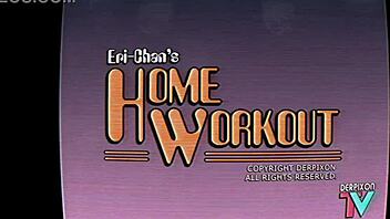 Eri-Chan Performs Home Workout Routine