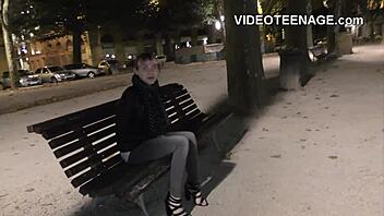 Young and skinny teen goes through a porn casting
