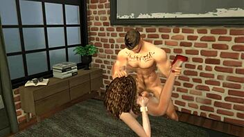 Hunky Sims 4 - Hot Muscle Fuckboy Seduces Horny Slut for Full Fuck Night Multiple Cumshot