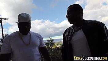 interracial babe gets facial from monster cock