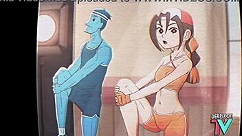 Eri-chan's animated workout routine
