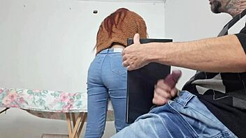 risky masturbation for serious teacher in public