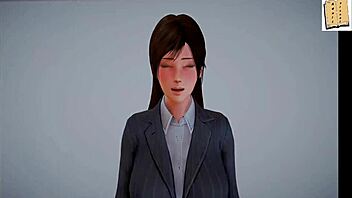 My new family game with redhead and big tits in hentai style