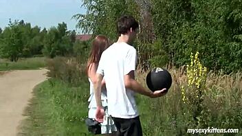 Busty teen explores her body in a solo session