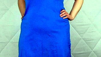 Big-boobed beauty in dress trial, part 1 uncut