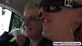 Intense group sex with hot cougar milfs in HD