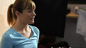 Beautiful girl gives a sensual performance before the actual sex scene