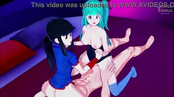 Bulma And Chichi Engage In Threesome With Monster Cock