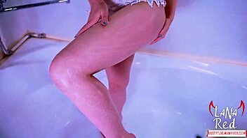 big boobs teen fingerin’ in shower, ridin’ dildo cowgirl style - so hot!