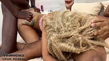 teen babe takes anal from two older guys! 🔥