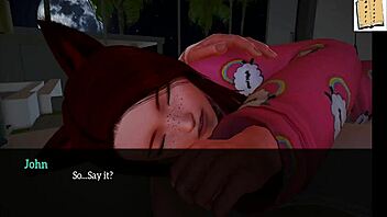 My new family game with redhead and big tits in hentai style