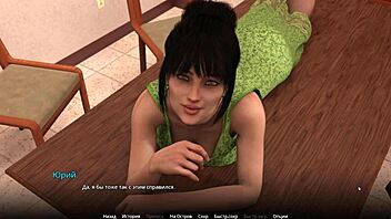 Big cock fucking in deepthroat position in hardcore video game