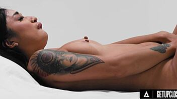 a close-up look at avery black's solo orgasm with toys and fingering