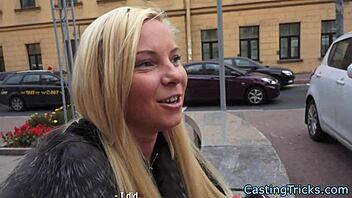 Smalltits Beauty Rides Cock on Sextape in Raw European Amateur POV Casting Session